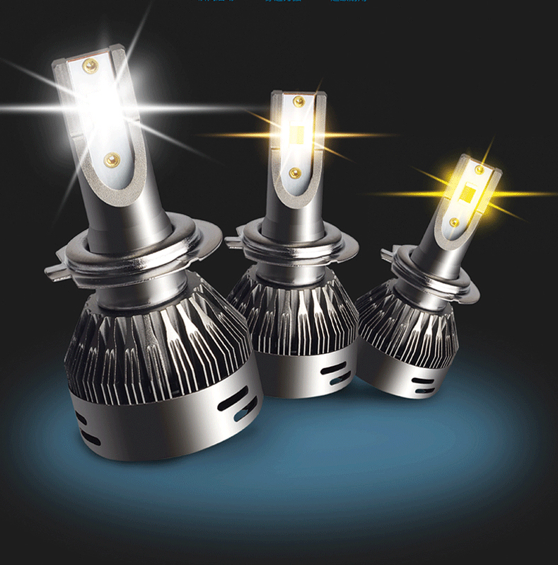 3 colors 30W 3000LM LED Headlight,SMD Chip